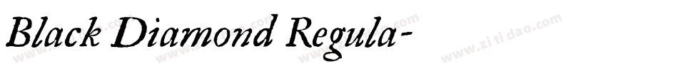Black Diamond Regula字体转换